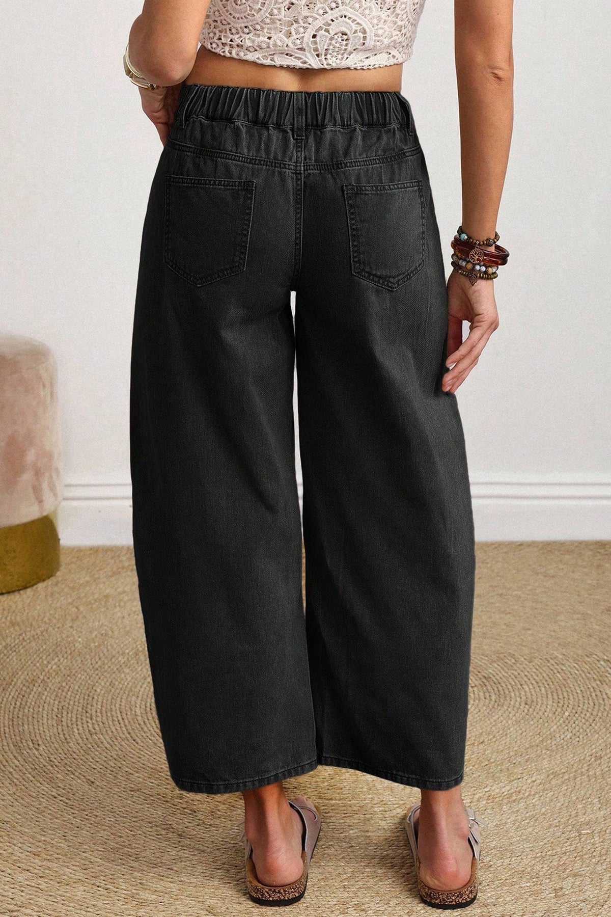 Cool Girl — Patch-Pocket Barrel Jeans