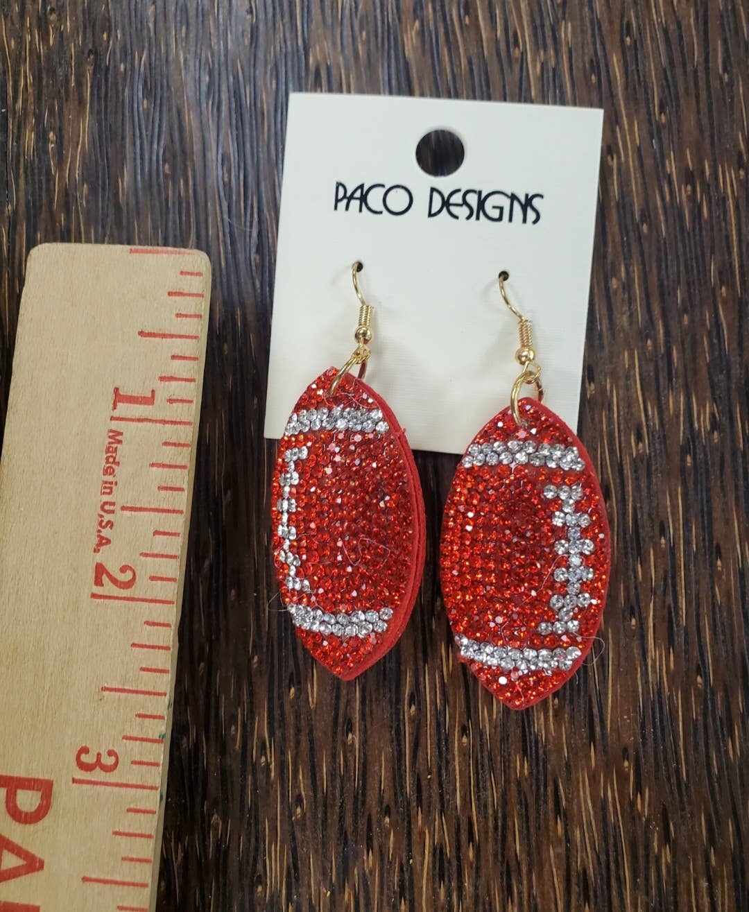 Game Day Glam — Football Dangle Earrings