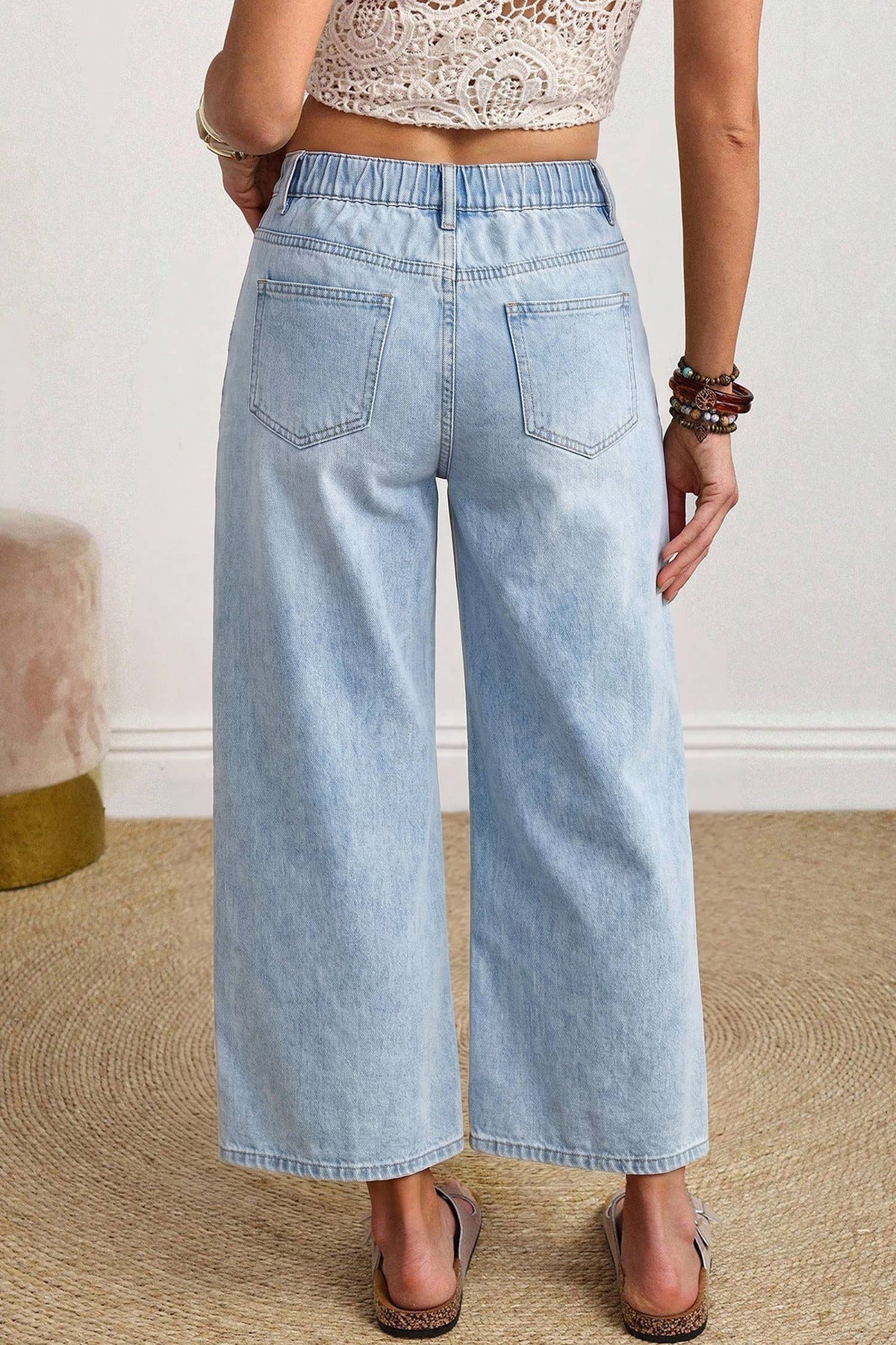 Cool Girl — Patch-Pocket Barrel Jeans