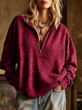 Wild Side — Leopard Half-Zip Pullover