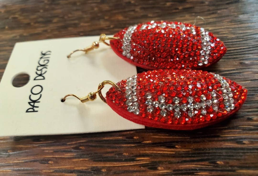 Game Day Glam — Football Dangle Earrings